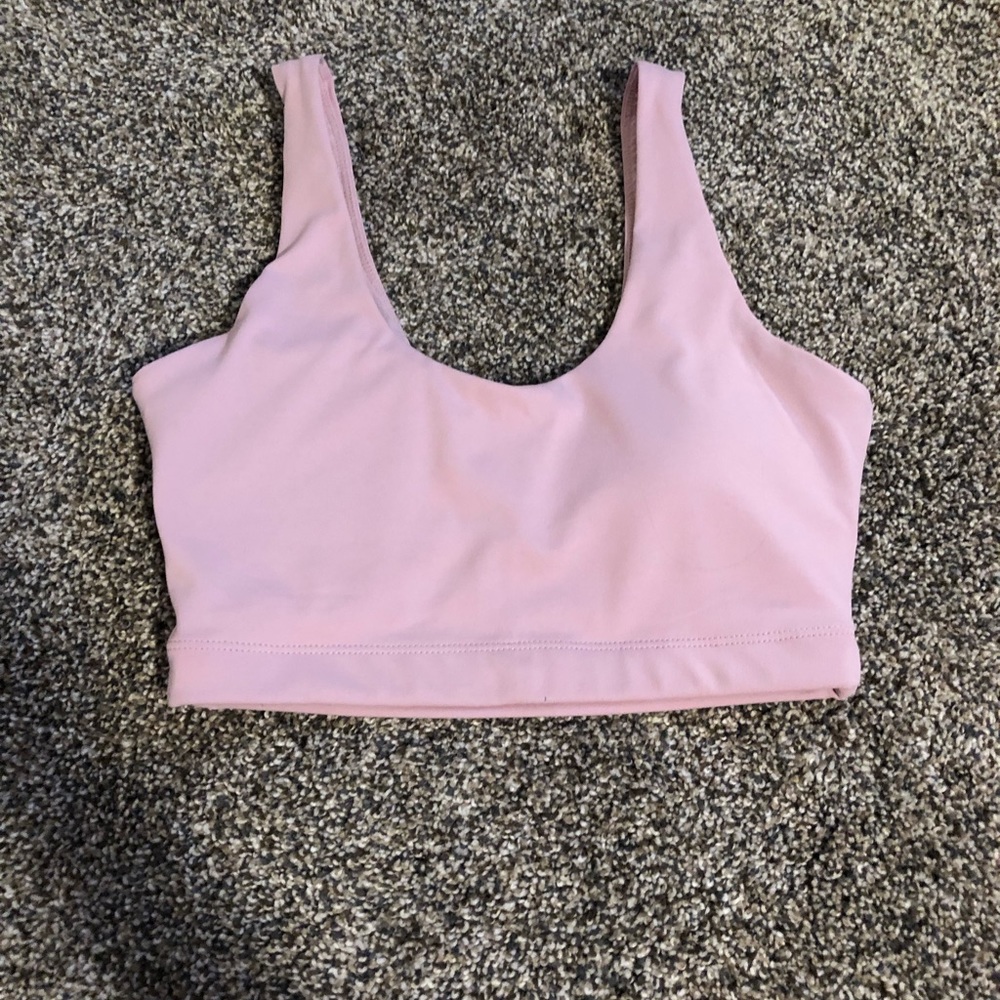 Balance athletica light pink sports bra